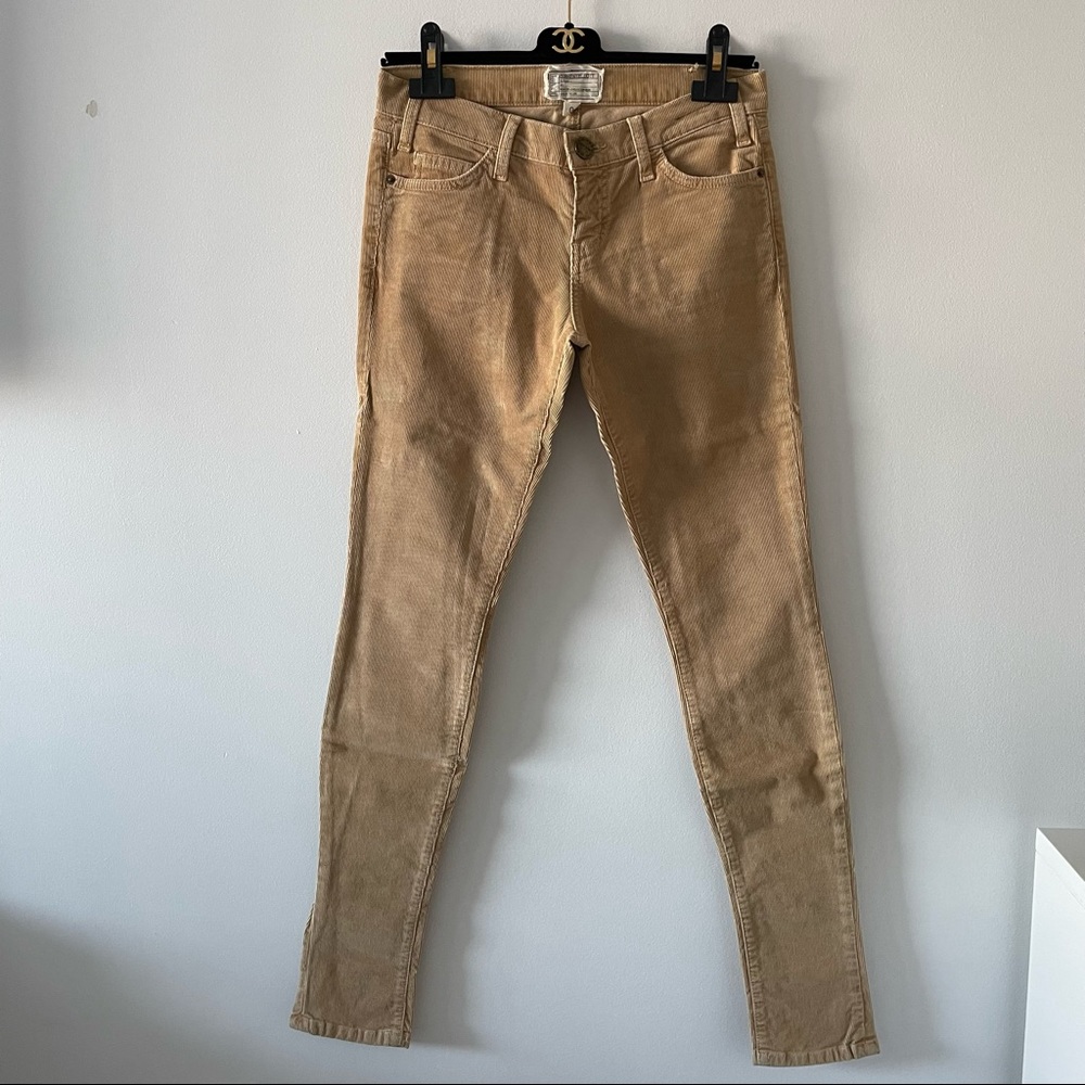 Current/Elliot Cashew Coloured Skinny Jeans Size 26 Ankle Cropped 5 Pockets